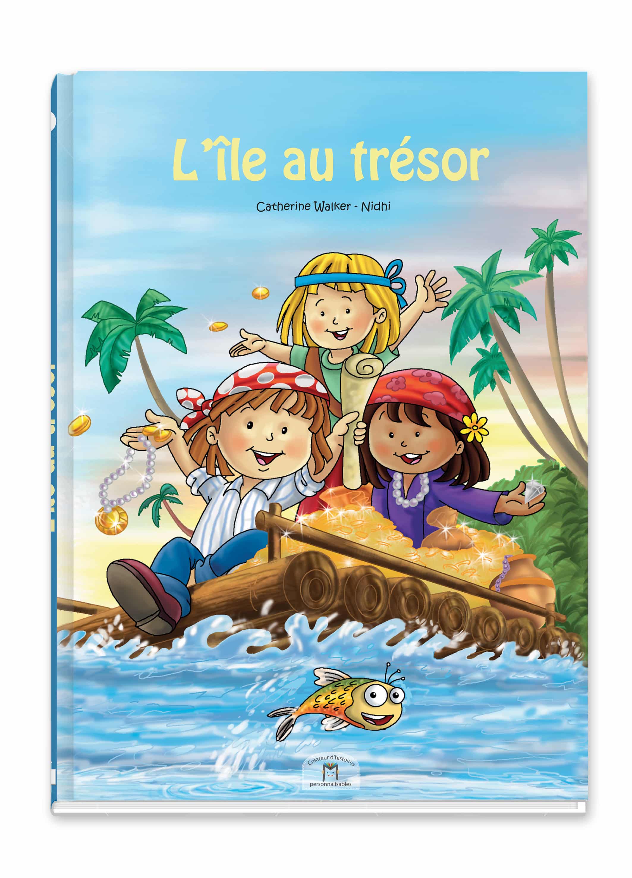 Livre de pirates au prénom de l'enfant "L'île au trésor"