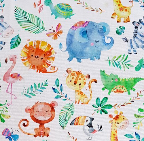 tissu animaux colorés